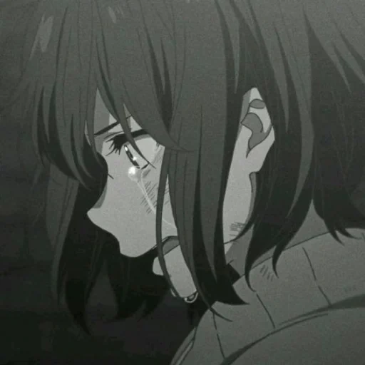 аниме, рисунок, плачет аниме, грустные аниме, персонажи аниме