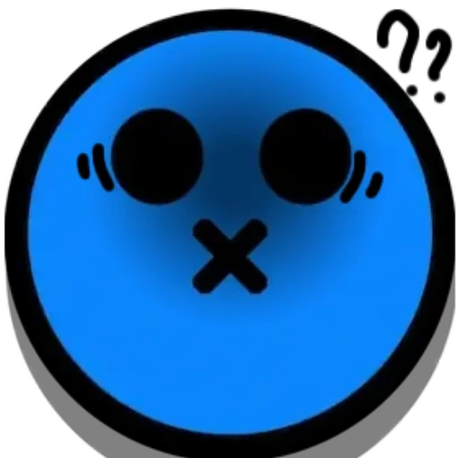 bravelstas, brawl stars, brawl stars pins, smiley triste braval ciel étoilé bleu