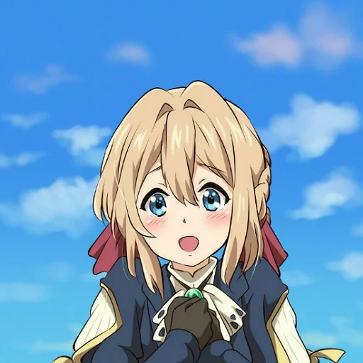 arte anime, anime carino, personaggi anime, violet evergarden chibi, anime violet evergarden