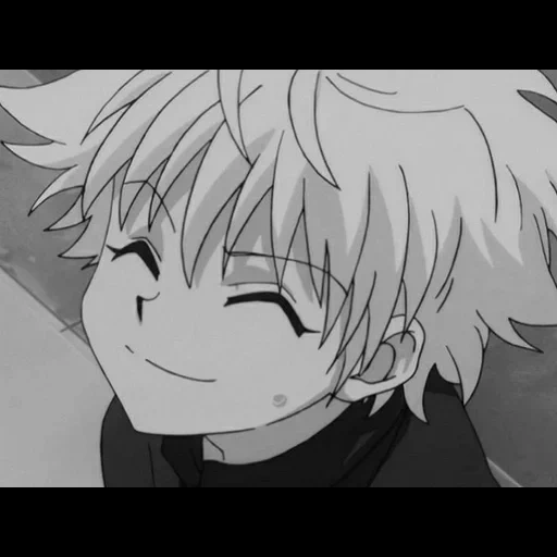 киллуа, killua, аниме персонажи, киллуа золдик аниме, аниме киллуа улыбка