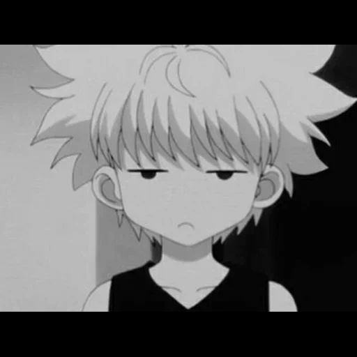 killua, зено киллуа, килуа хантер х, маленький киллуа, киллуа недовольный