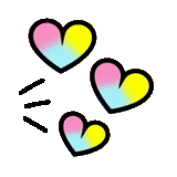coração de emoji, coração de cor, logotipo cor coração, coração de emoji duplo, os corações são pequenos com um lápis