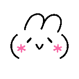 clipart, dear rabbit, lovely rabbits, kaomoji rabbit, animated rabbit