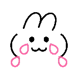 a toy, kaomoji, cute drawings, spoiled rabbit, animated rabbit