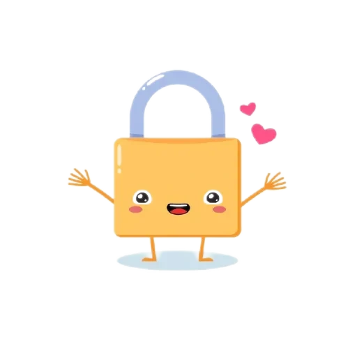 padlock, cadenas, caractère trempé, cadenas emoticon pack, expression apple sans verrou d'arrière-plan