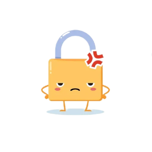 badge lock, padlock, expression pack padlock, vector illustration, expression apple no background lock