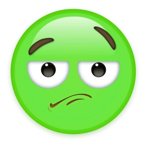 грустный зеленый смайлик, зеленый смайлик, смайлики андроид, грустный смайл, смайл гнев