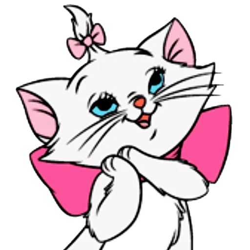 кошечка мари, disney aristocats marie, кошечка рисунок, кошечка