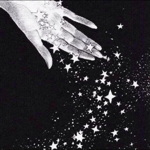 кисть руки, космос эстетика, черно белый космос, эстетика звезд руках, космическое пространство