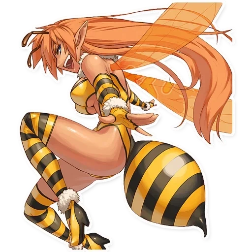 monster musume bee, anime monster musume bee, monster bee girl encyclopedia