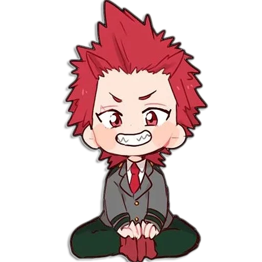 chibi île de kiri, eijiro kirishima, kiyoshima eijiro chibi, eijiro kirishima, mon akabi kiyoshima hero academy