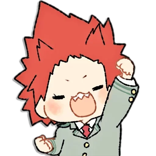 kirishima chibi, kirishima eijiro, kirishima eijiro chibi, kirishima bakugou chibi, mi heroica academia chibi kirishima