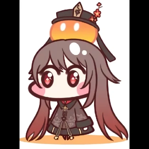 chibi, anime, hu tao chibi, chibi charaktere, anime charaktere