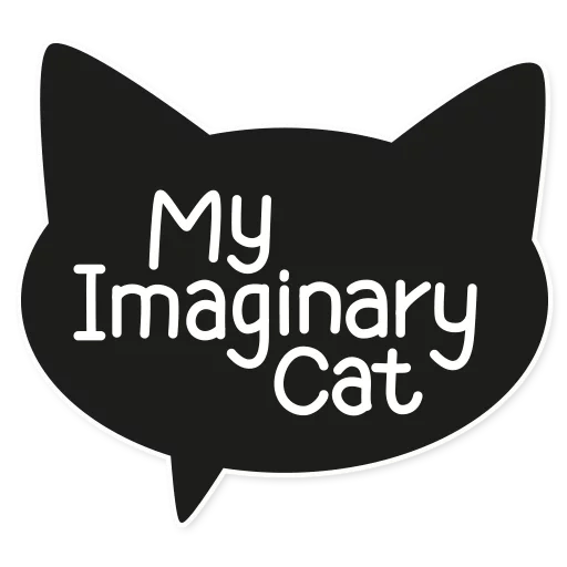 my imaginary cat стикеры, стикер пати кот, cat, cat cat, логотип кошка