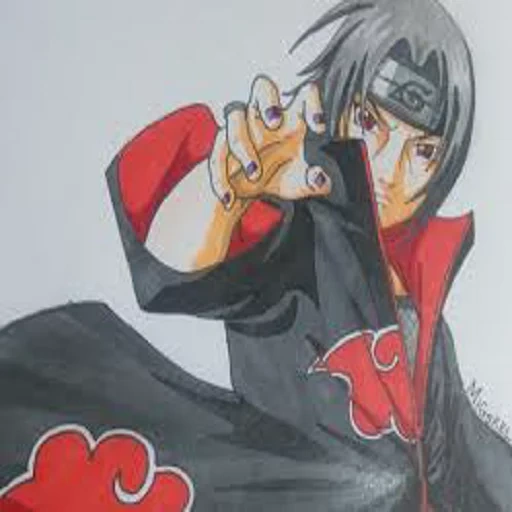 итачи, арт итачи, itachi akatsuki, speed drawing итачи, учиха итачи акацуки карандашом