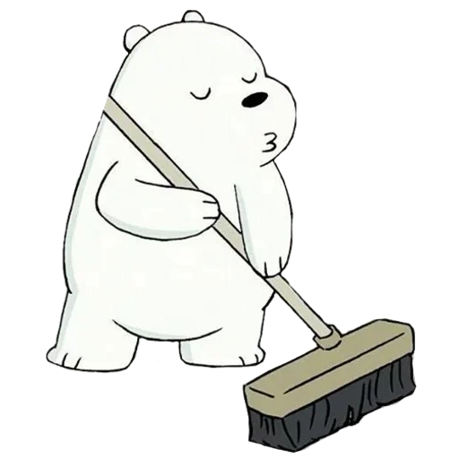 little bear white, bear is funny, ice bear we bare bears axe, cartoon axe of polar bear, the whole truth of the white axe bear