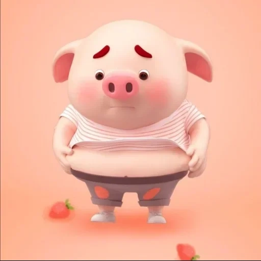 piggy, porco, pugo, o porco é doce, porco feliz
