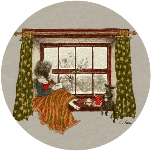 escuridão, ilustração confortável, li s artista, janela de ninar, ilustração do blog
