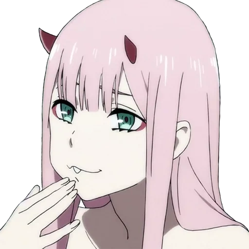 telegram sticker, телеграмма, zero two, zero two x, милый во франксе