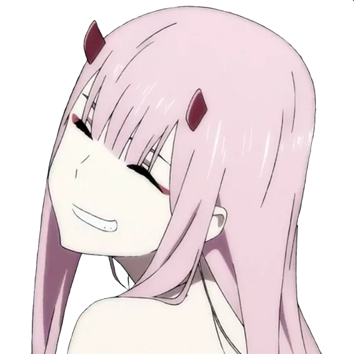 telegram sticker, стикеры аниме, милый во франсе 02, zero two darling in the franxx, стикеры аниме zero two