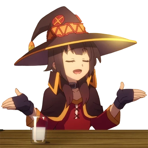 коносуба мегумин, мегумин без фона, шляпа мегумин, konosuba, megumin