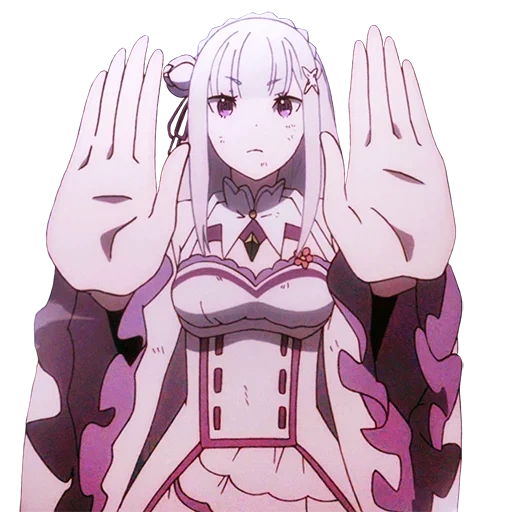 emilia re zero, эмилия ре зеро, резеро эмилия, персонажи аниме, девушки из аниме