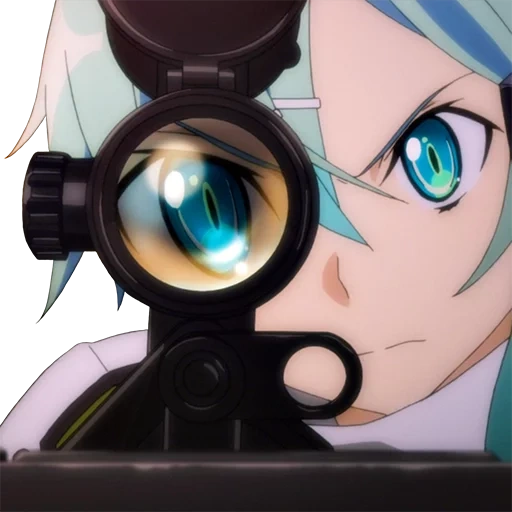 аниме снайпер sinon, мастера меча онлайн, синон fatal bullet, sinon, sinon sao