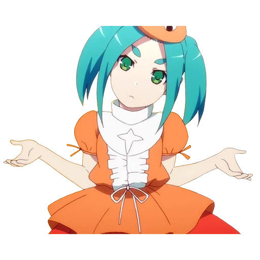 телеграмм аниме, ёцуги ононоки, ononoki yotsugi, стикеры аниме, ононоки