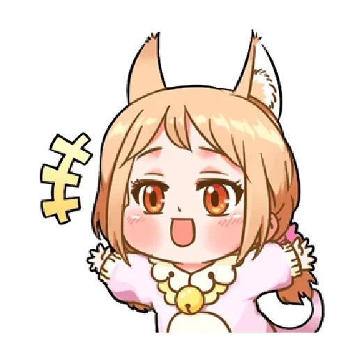 sweetie bunny, karakter anime, kemono friends serval, kemono friends serval chibi