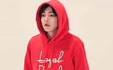 clothes, hoodie, chongguo's first love, bts sweater red, taehyung loyal royal hoodie