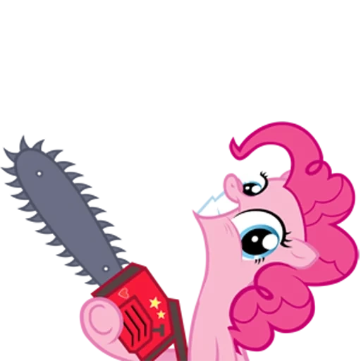 pinky pie, pinkie pie, pink pony, pinky pie with a saw, pinky killer pie