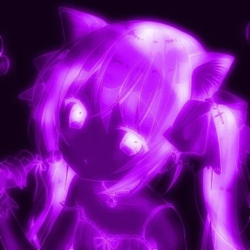 alzu, animation, twitch.tv, anime neko, dark purple icon animation