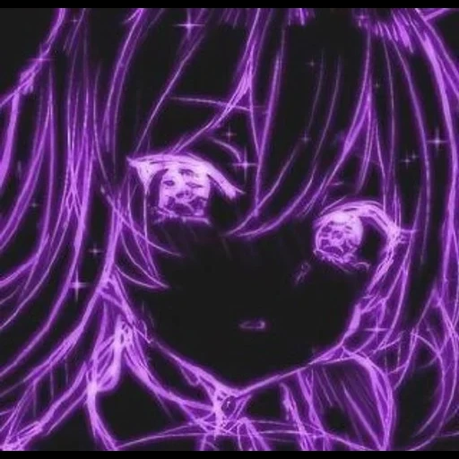 аниме, аниме неон, темное аниме, фиолетовое аниме, mishashi sensei game