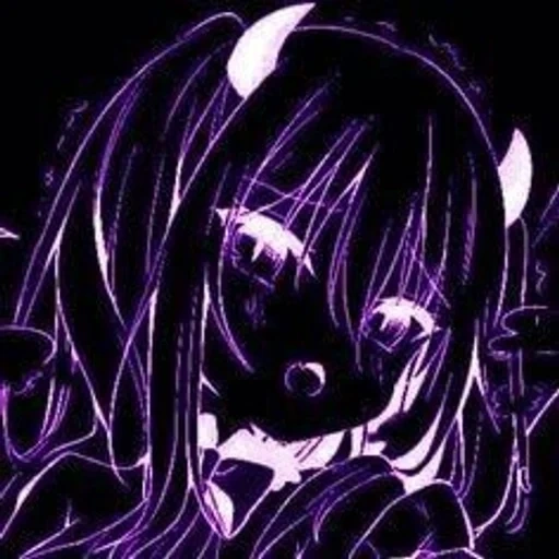 anime, imagen, anime oscuro, chica anime, anime púrpura