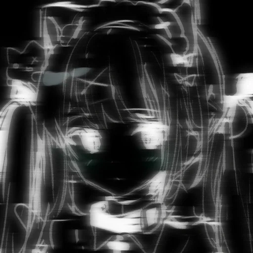 animation, darkness, little girl, anime neon lamp, dark anime