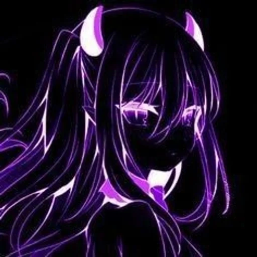 anime, image, anime avki, l'anime est sombre, anime violet