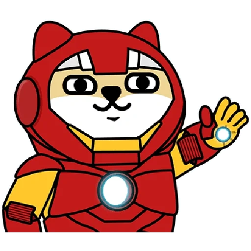 anime, umano, supereroi di animali, kitty iron man, copertina