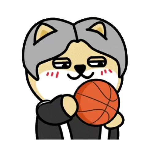 animación, para sofocar, jugador de baloncesto gato