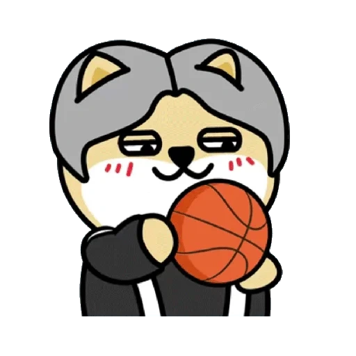 anime, étrangler, joueur de basket-ball cat