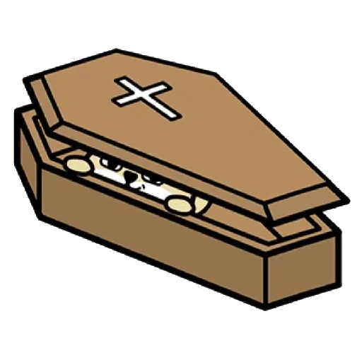 cercueil, vecteur de cercueil, dessin de cercueil, cercueil de dessins animés, cartoon coffin ouvert