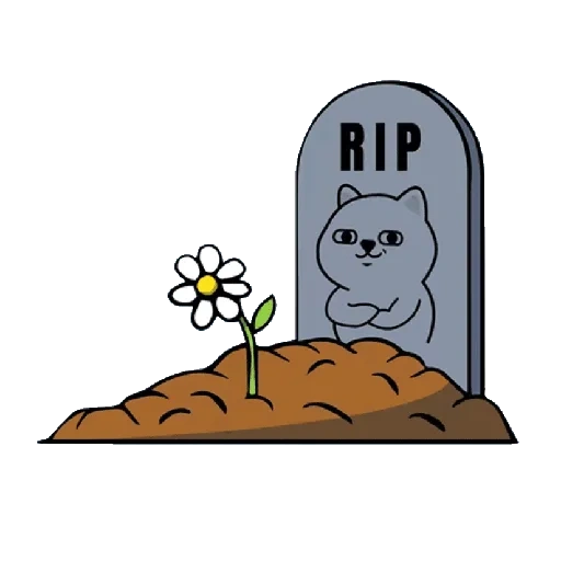 chat, déchirure, grave, tirage, tombe en dessin animé