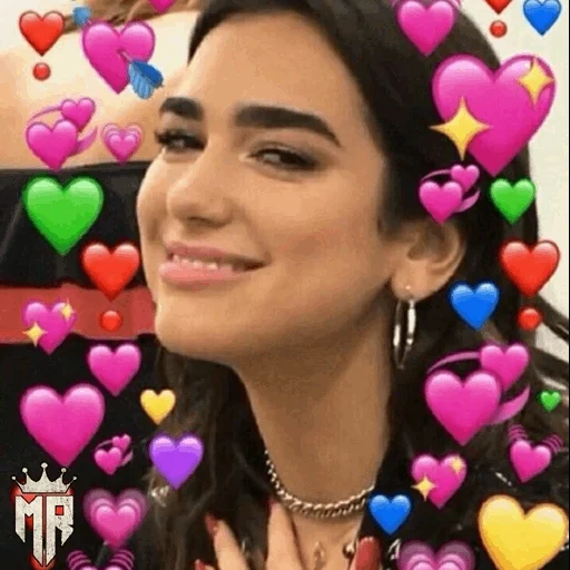 the girl, heart meme, dua lipa meme, dua lipa memes, dua lipa selfie für iphone