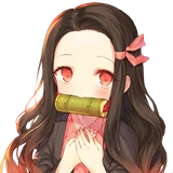 Nezuko chan @animestickerchannel