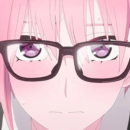 anime fofo, anime kawai, ftaro wesugi, personagens de anime, anime girl com óculos