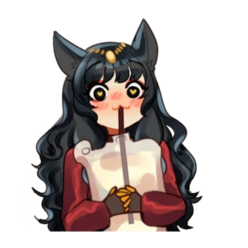 anime, ooki myo, blake cat, mio hololive, desenho de anime