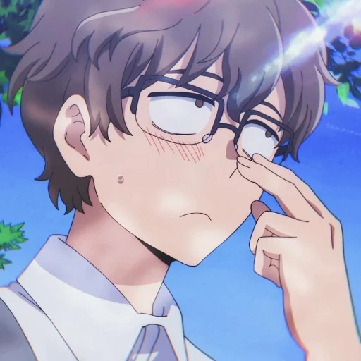 anime, gambar, anime lucu, karakter anime, oikawa toorus dengan kacamata