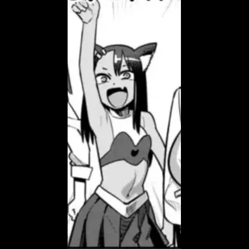 anime, manga de anime, nagatoro algunos, gato nagatoro, personajes de anime