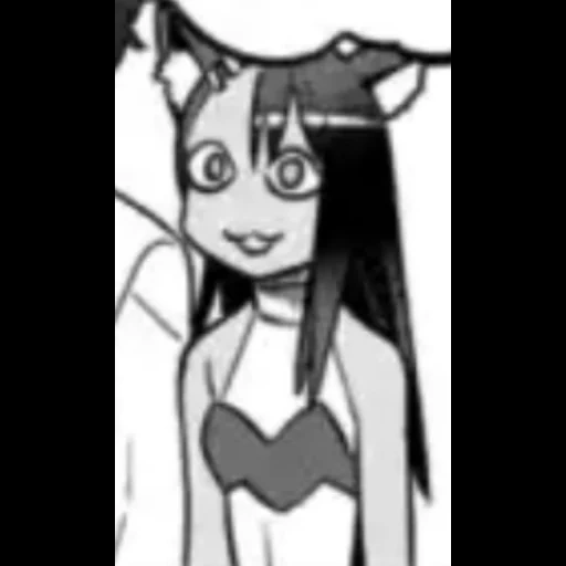 mangá de anime, nagatoro alguns, nagatoro cat, personagens de anime, manga girl cat