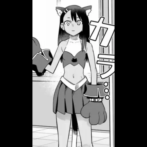 toroneko panjang, karakter anime, komik jahy-sama, kucing ekor panjang, tolong jangan menggertakku anime nagatoro