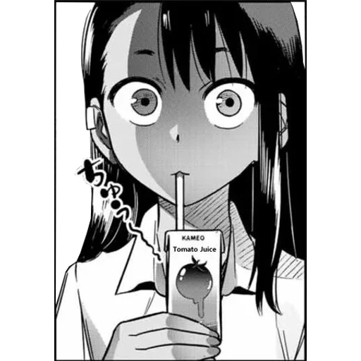 манга, рисунок, nagatoro, нагаторо манга, nagatoro san juice